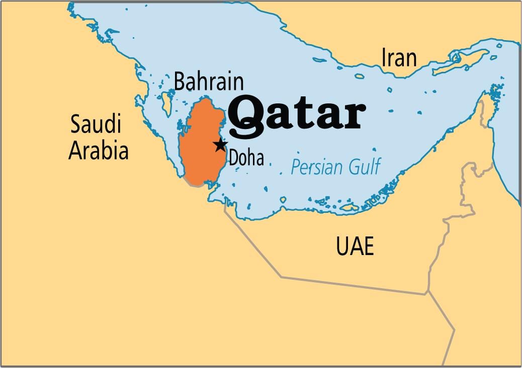 نقشہ کے قطر ایشیا