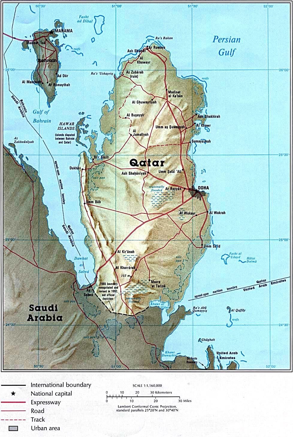 نقشہ کے قطر روڈ 