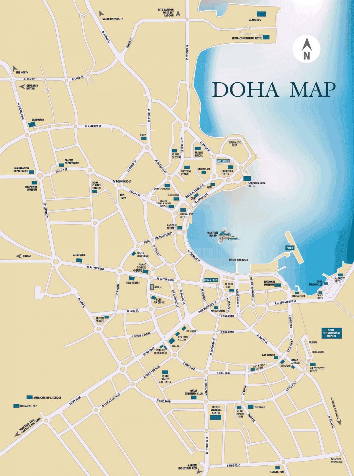 نقشہ کے دوحہ قطر