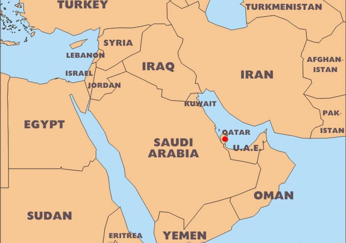 دنیا کے نقشے قطر کے محل وقوع