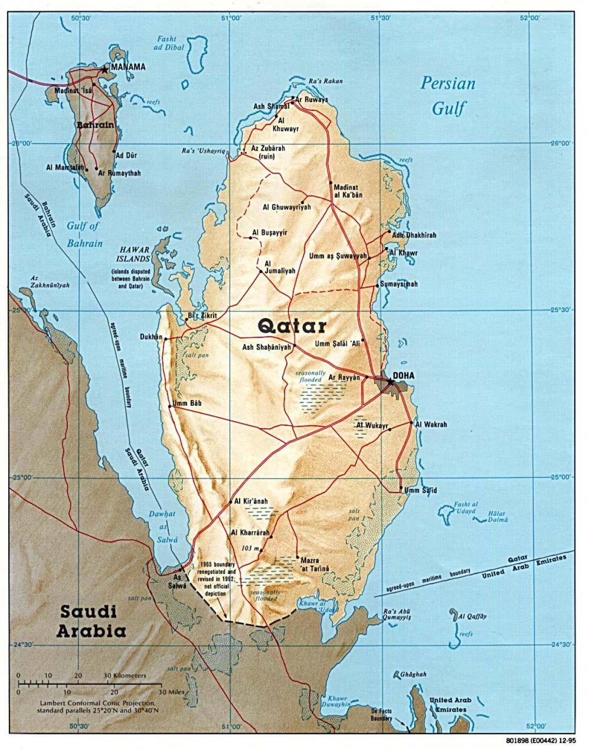 قطر مکمل نقشہ