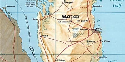 نقشہ قطر کے جزائر 