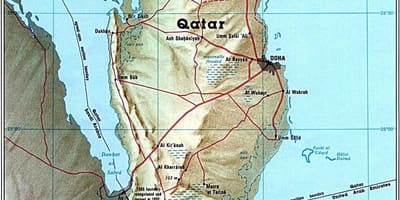 نقشہ قطر کے جسمانی