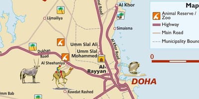 نقشہ قطر کے سیاحوں کی